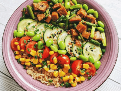 Bowl de poke vegano