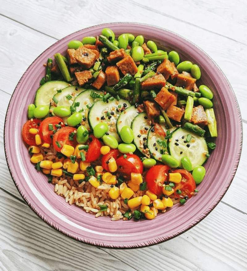 Bowl de poke vegano