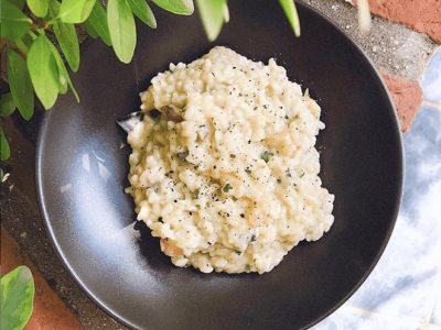 Risotto de Verduras con Gambas