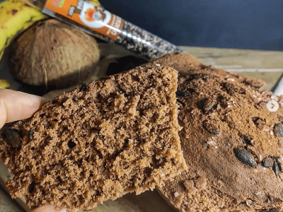 Bizcocho de avena platano y coco