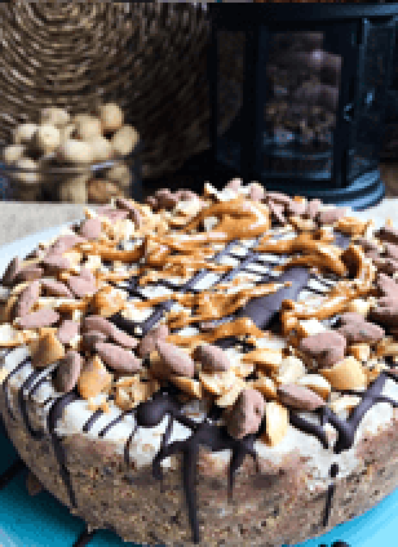 Chessecake de mantequilla de cacahuete y chocolate