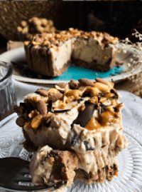 Chessecake de mantequilla de cacahuete y chocolate