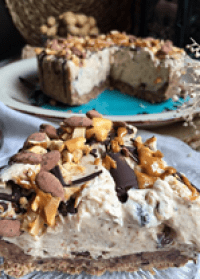 Chessecake de mantequilla de cacahuete y chocolate