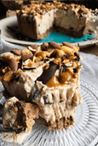 Chessecake de mantequilla de cacahuete y chocolate